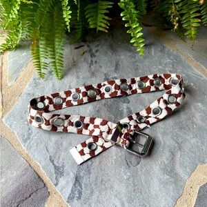 New🌟Urban Outfitters Checkered Grommet Belt